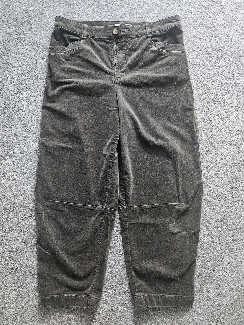 LOFT barrel pants in stretch velvet